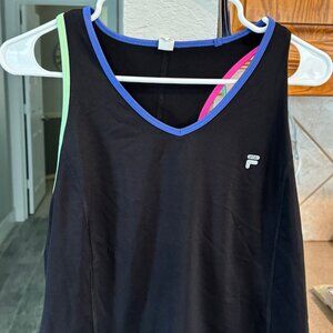 Fila Sport Tennis Active Tank Top | Size L | Black + Color